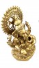 AL50134B - Aluminum Ganesh Statue (Brass Finish)