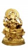 AL50134B - Aluminum Ganesh Statue (Brass Finish)