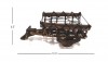 SH20401 - Pioneers Wooden Buffalo Cart Wine Service Tray