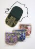 20014 - Folding handbag pouch. Velvet embroidered.