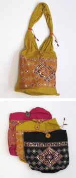 20021 - Handbag - bead and embroidery work, inner pocket w/zipper, button closure