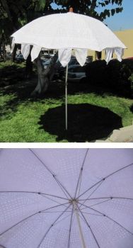 24105 - Beach Umbrella Cotton Embroidered