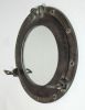 AL4861B - Porthole Mirror Aluminum Antique, 15"