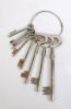 AL80120 - Aluminum jailhouse Key Bunch chrome plated