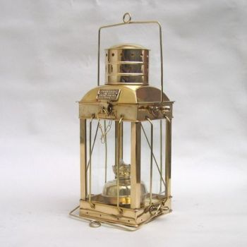 BR15297 - Brass / Glass Cargo Lamp Oil Lamp