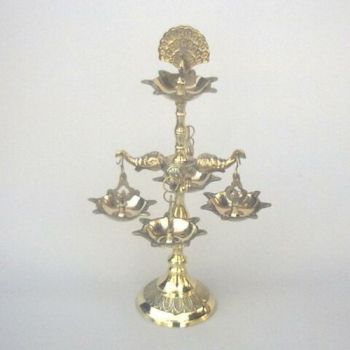 BR1682 - Brass Hanging Lamp, Elephants