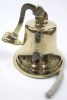 BR18450F - Solid Brass Ships Bracket Bell, Jumbo Engraved 