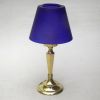 BR21072 - Solid Brass Candle Lamp Glass Shade