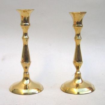 BR22782 - Brass Candle Holder Pair
