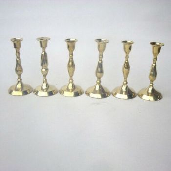 BR22791 - Brass Candle Holder Set