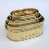 BR40611 - Brass Planter Oblong Set