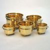 BR4080A - Solid Brass Planter Set