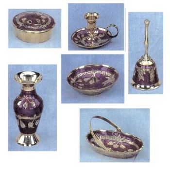 BR44273 - Painted Brass Gift Set, Cyan