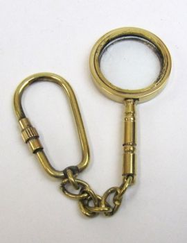 BR48201M - Brass Keychain Magnifying Glass