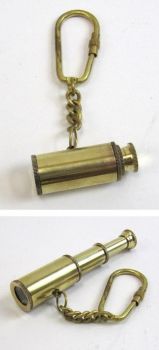 BR48201T - Brass Keychain Pullout Telescope