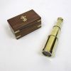 BR48259B - Brass Pullout Pirate Telescope w/ Wooden Box