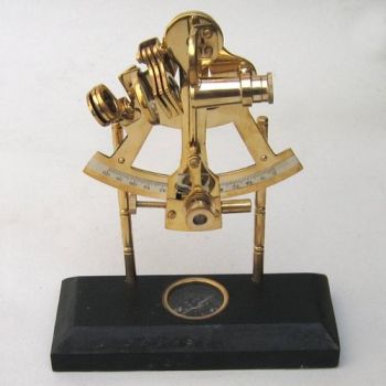 BR48501A - Solid Brass Sextant on Compass