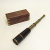 BR48502A - Antique Brass Pullout Telescope, Wood Box