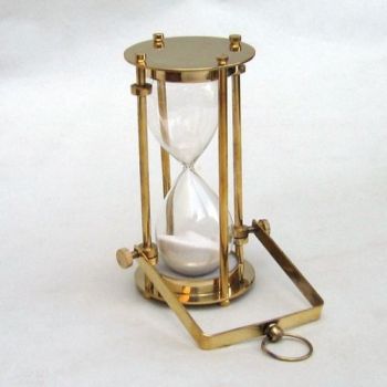 BR4863B - Brass, Glass, Sand Timer Hourglass