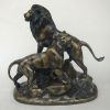 BR6353 - Solid Brass Lion Pair Statue
