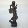 BRZ5025 - Bronze Lady With Basket