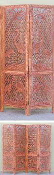 IE78644 - Carved Wooden Screen MDF Cranes