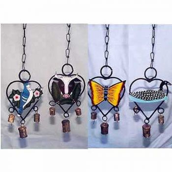IR18701 - Iron Painted Bell Chimes Set