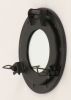 IR4861B - Antique Iron Porthole Mirror, 9"