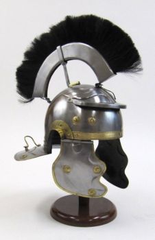 IR80670 - Roman Centurion Helmet W/Crest Black