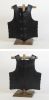 IR807237 - Black Faux Leather Armor Jacket Vest
