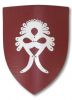 IR80771 - Faux Leather Bound Wooden Shield
