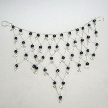 JR141 - Belt Necklace Beads, Net Chain, Bells