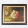 MR3316 - Painting With Frame And Glass Cover - Woman Touching Her Foot