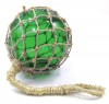 MR4801G - Glass & Rope 8" Fishing Float (Green)