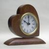 SH4869 - Wooden Heart Clock, Batteries Not Incl.