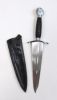 WP12333A - Steel Dagger w/ Faux Leather Sheath