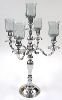 AL22911 - 5-Branch Candle Holder, Aluminum, 24"