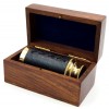 BR48256 - Brass Pullout Telescope 6.125" w/ Wood Box & Wrap