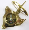 BR48445A - Brass Sun Dial Compass w/ Box