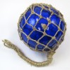MR4802B - Glass & Rope 10" Fishing Float (Blue)