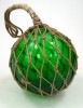 MR4802G - Glass & Rope 10" Fishing Float (Green)